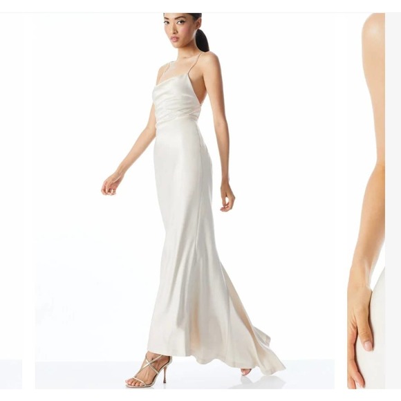 Alice and olivia Montana maxi lace‎ up gown - Picture 1 of 10